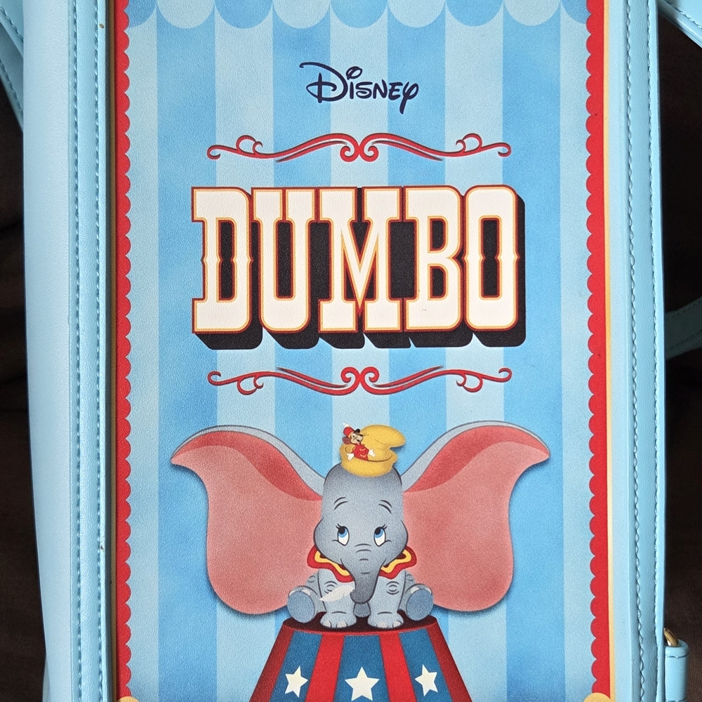 Disney Dumbo Loungefly Book Convertible Crossbody Backpack Bag